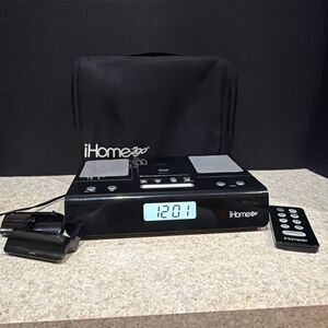 iHome iH26B Black Audio Dock for iPod Nano, Remote, Clock, Alarm
